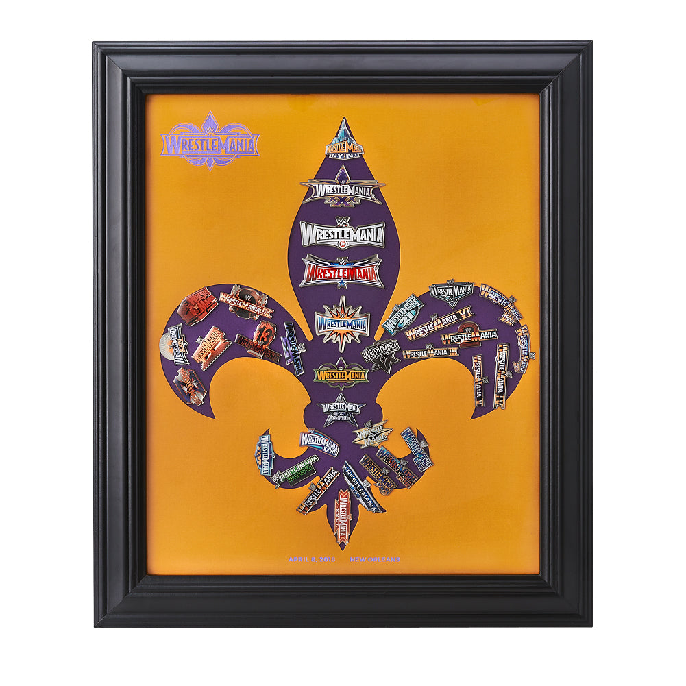 WrestleMania 34 Collector's Pin Set Frame Pwcatalog