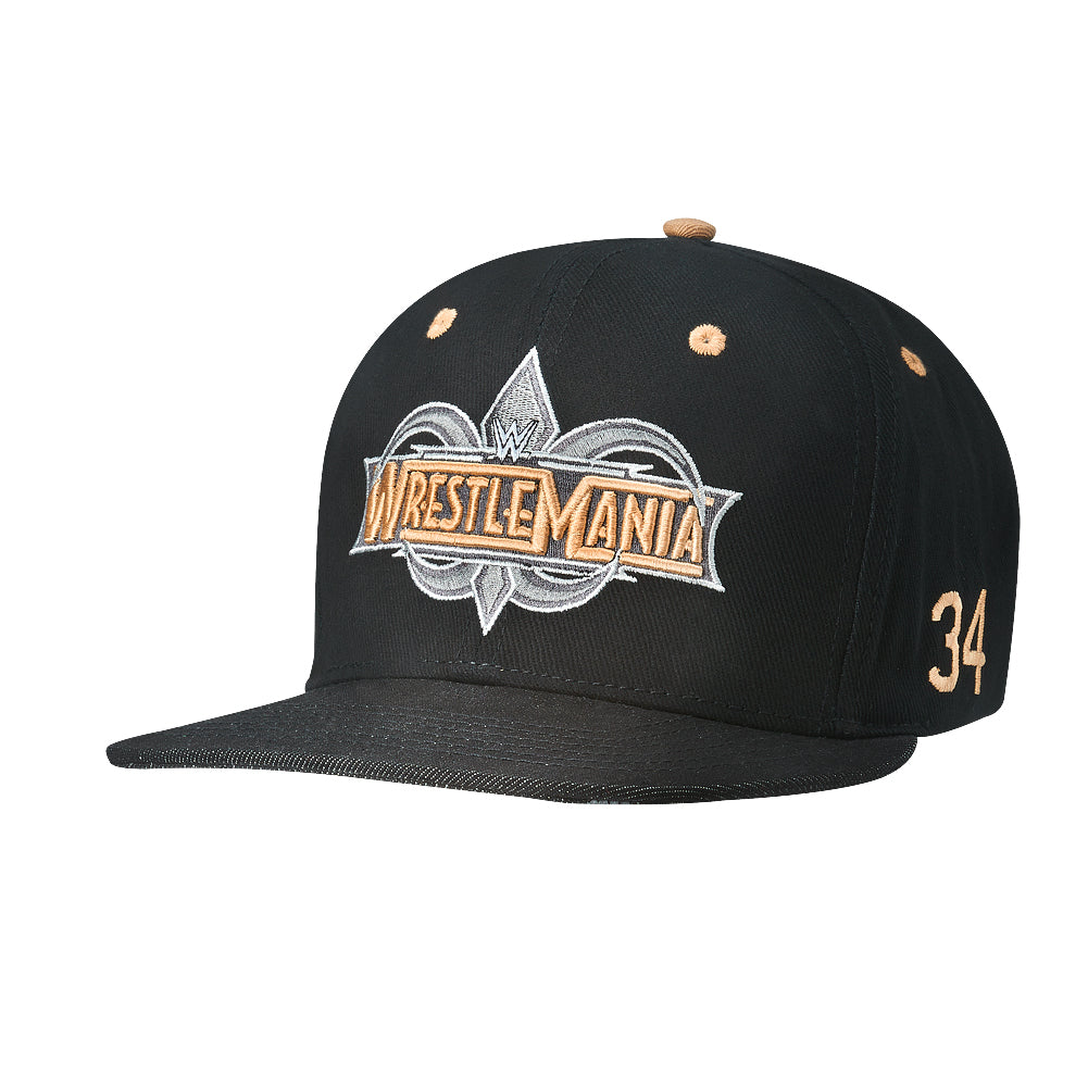 WrestleMania 34 Logo Snapback Baseball Hat Pwcatalog