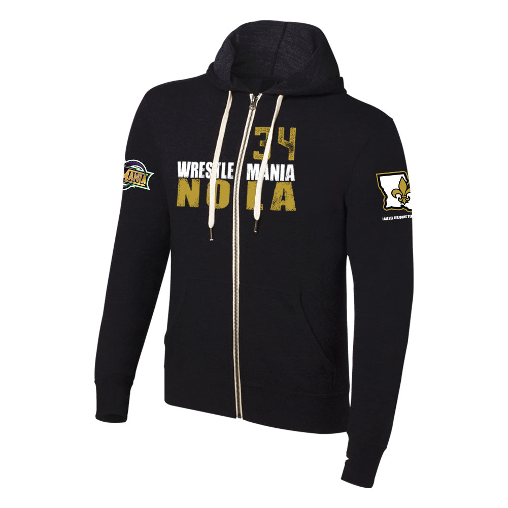 WrestleMania 34 NOLA Full Zip Hoodie Sweatshirt Pwcatalog
