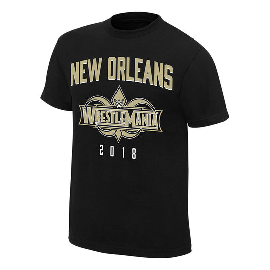 WrestleMania 34 New Orleans Black Jersey Youth T-Shirt Pwcatalog