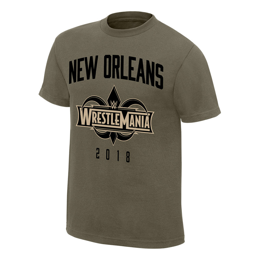 WrestleMania 34 New Orleans Green Jersey T-Shirt Pwcatalog