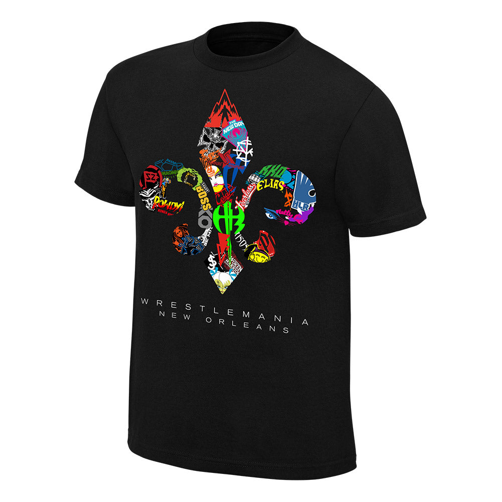 WrestleMania 34 Superstars Fleur-De-Lis T-Shirt Pwcatalog