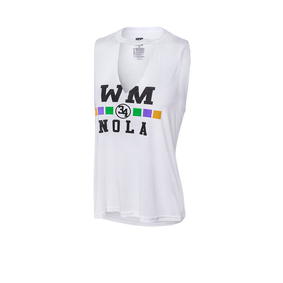 WrestleMania 34 White Deep V-Neck Women's Tank Top