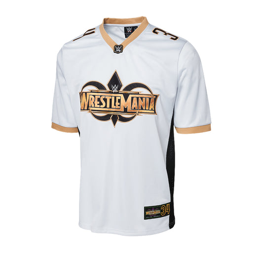 WrestleMania 34 White Football Jersey