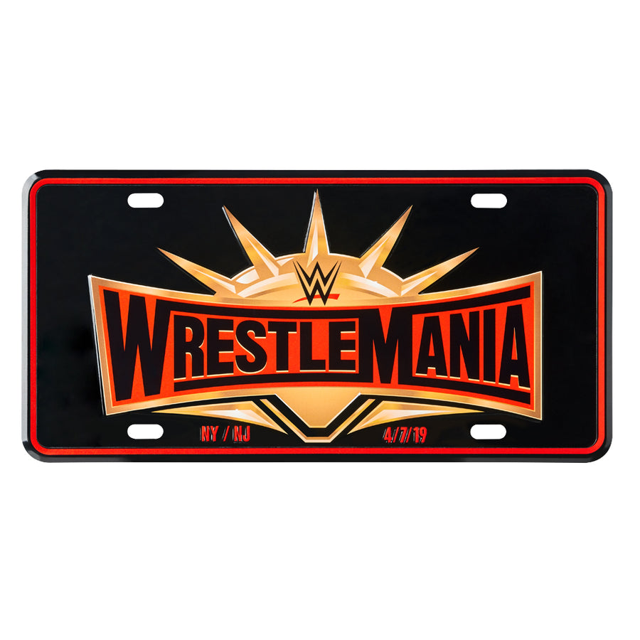 WrestleMania 35 Collectible License Plate Sign Pwcatalog