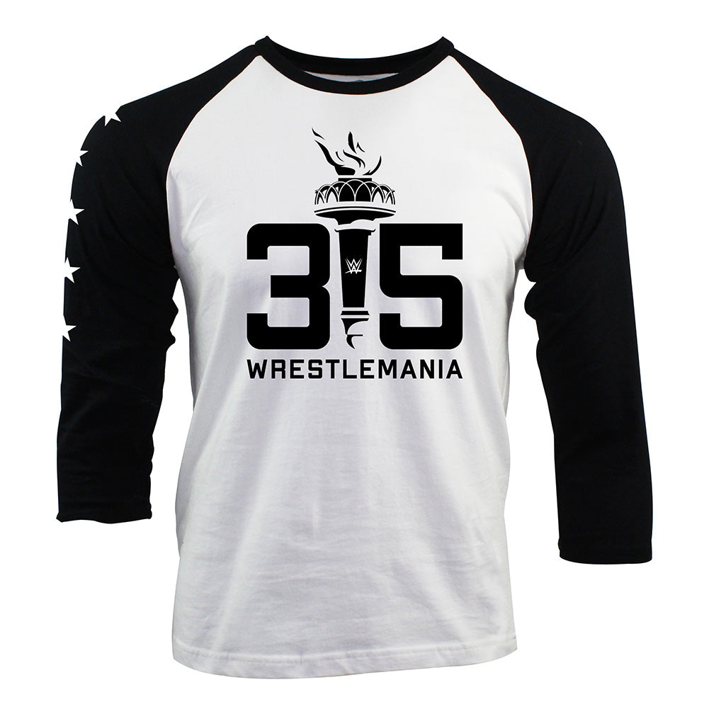 WrestleMania 35 Torch Sportiqe Raglan T-Shirt Pwcatalog