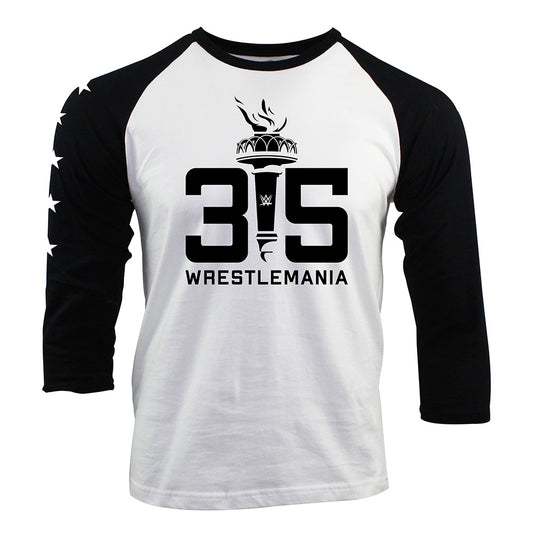WrestleMania 35 Torch Sportiqe Raglan T-Shirt Pwcatalog