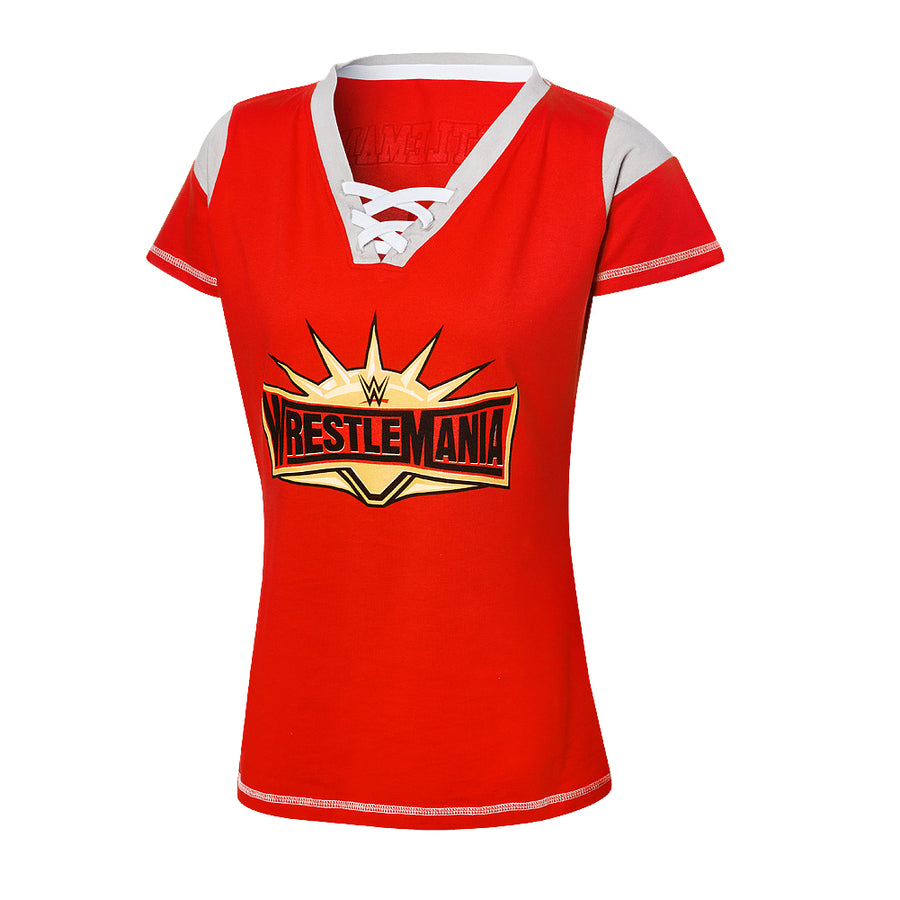 WrestleMania 35 Women's Football Jersey T-Shirt Pwcatalog