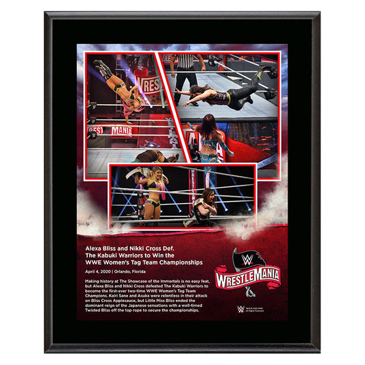 WrestleMania 36 Alexa Bliss & Nikki Cross 10 x 13 Limited Edition Plaque