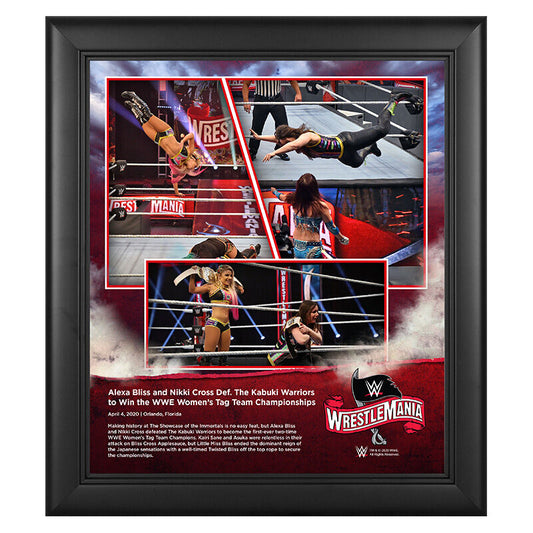 WrestleMania 36 Alexa Bliss & Nikki Cross 15 x 17 Limited Edition Plaque