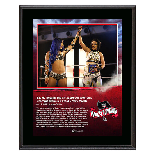 WrestleMania 36 Bayley 10 x 13 Limited Edition Plaque