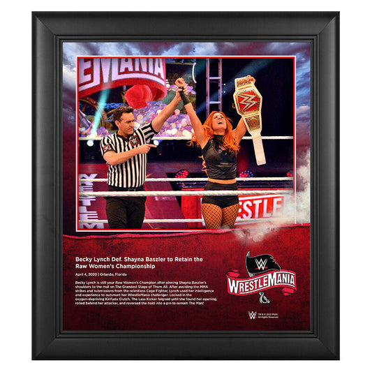 WrestleMania 36 Becky Lynch 15 x 17 Limited Edition Plaque