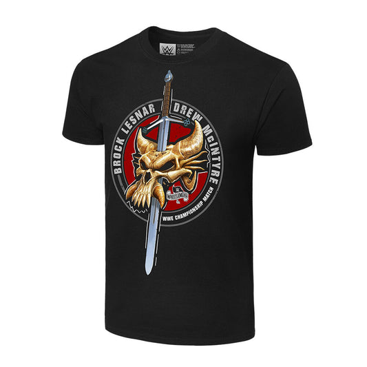 WrestleMania 36 Brock Lesnar vs Drew McIntyre Match Up T-Shirt