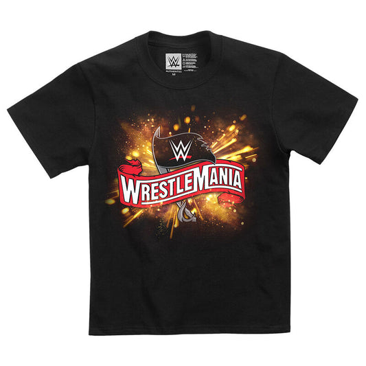 WrestleMania 36 Cannon Burst Logo Youth T-Shirt Pwcatalog