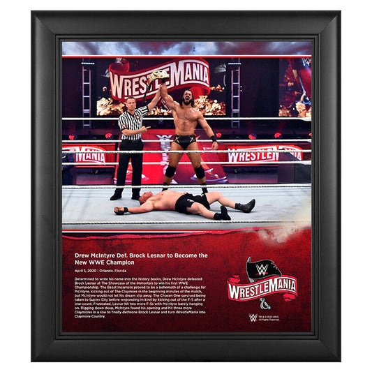 WrestleMania 36 Drew McIntyre 15 x 17 Limited Edition Plaque