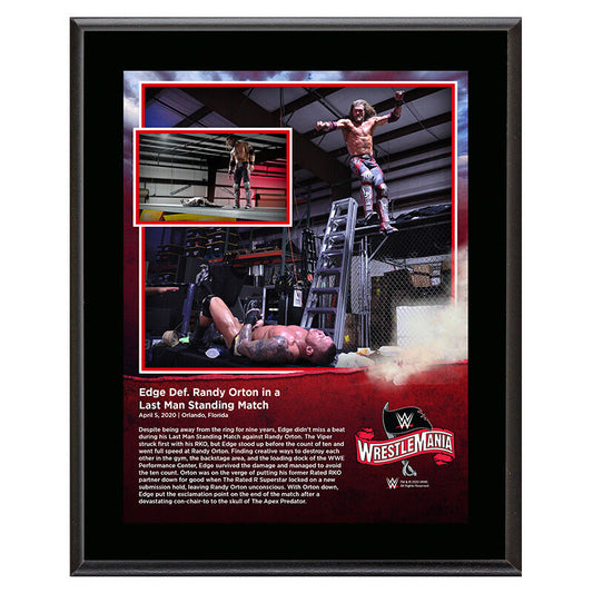WrestleMania 36 Edge 10 x 13 Limited Edition Plaque