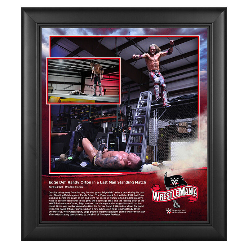 WrestleMania 36 Edge 15 x 17 Limited Edition Plaque