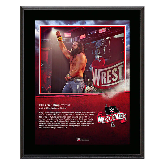 WrestleMania 36 Elias 10 x 13 Limited Edition Plaque
