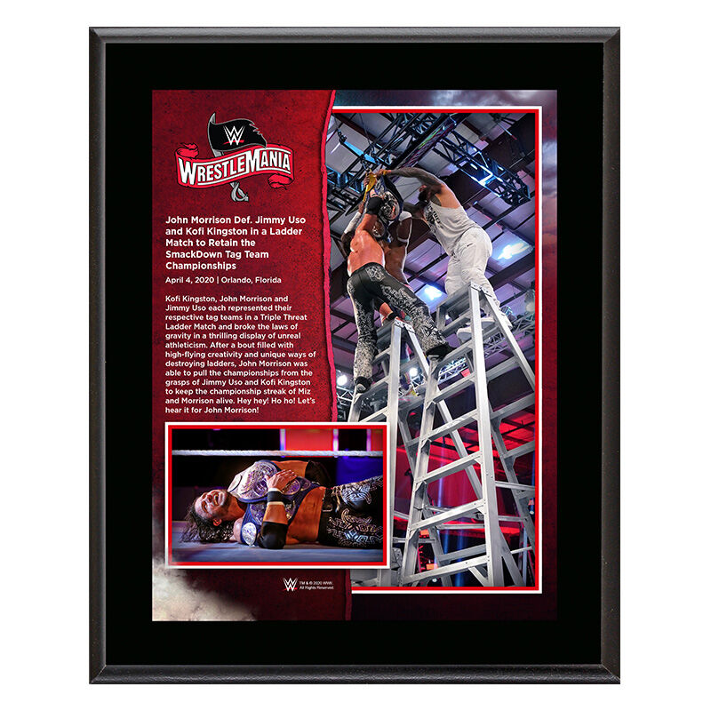 WrestleMania 36 John Morrison 10 x 13 Limited Edition Plaque