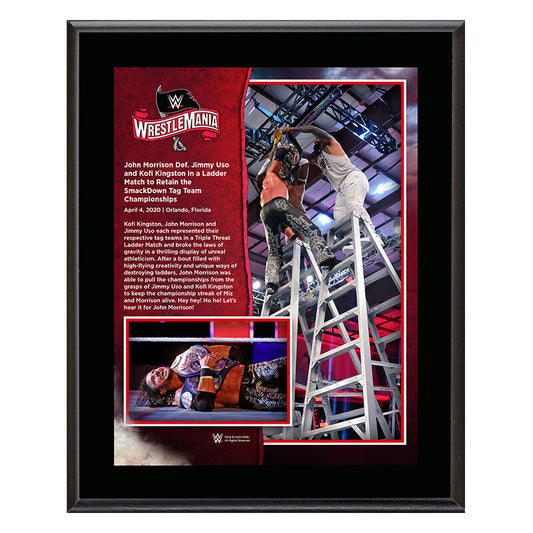 WrestleMania 36 John Morrison 10 x 13 Limited Edition Plaque