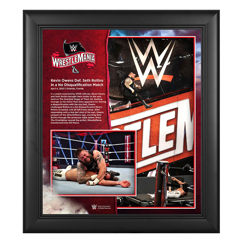 WrestleMania 36 Kevin Owens 15 x 17 Limited Edition Plaque Pwcatalog