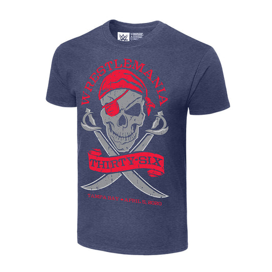 WrestleMania 36 Skull Crossed T-Shirt Pwcatalog