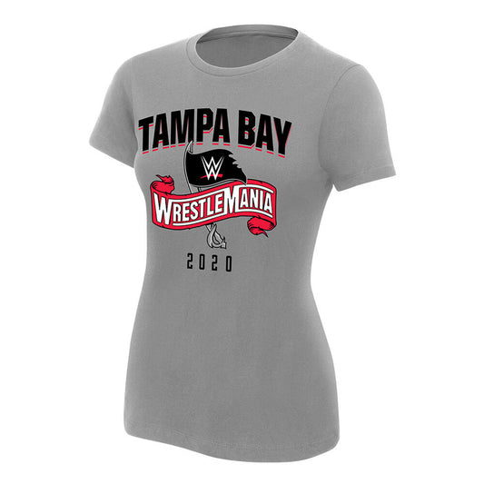 WrestleMania 36 Sports Style Women's Grey T-Shirt Pwcatalog