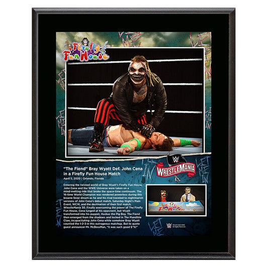 WrestleMania 36 The Fiend Bray Wyatt 10 x 13 Limited Edition Plaque Pwcatalog