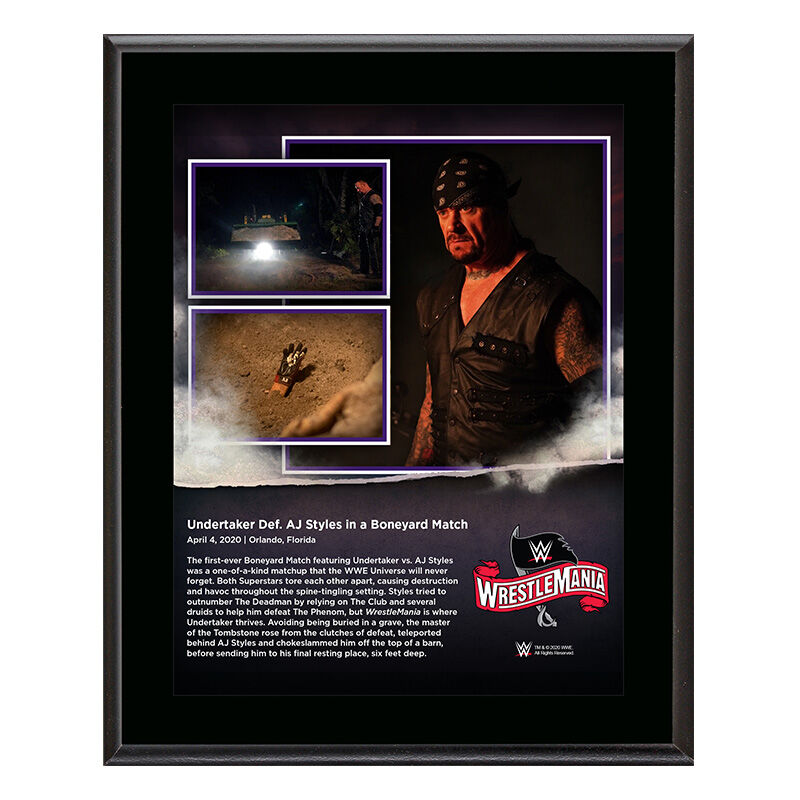 WrestleMania 36 Undertaker 10 x 13 Limited Edition Plaque Pwcatalog