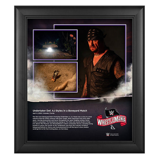 WrestleMania 36 Undertaker 15 x 17 Limited Edition Plaque Pwcatalog