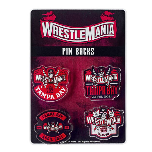 WrestleMania 37 Acrylic Pin 4-Pack Pwcatalog
