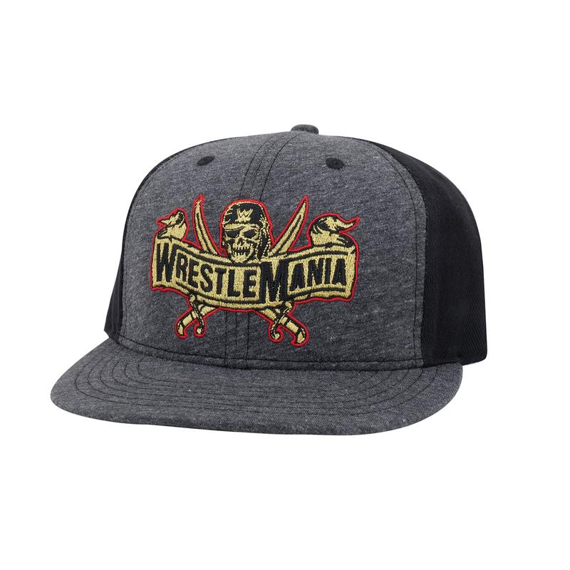 WrestleMania 37 Charcoal Snapback Hat Pwcatalog
