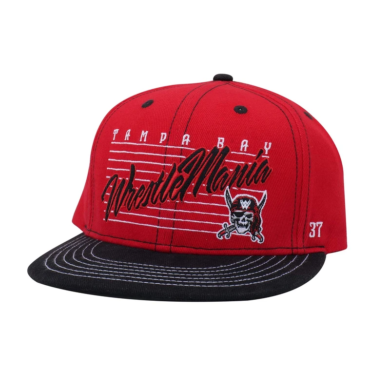 WrestleMania 37 Red Snapback Hat Pwcatalog