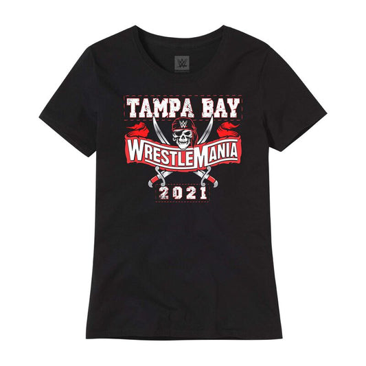 WrestleMania 37 Sport Style Women's Black T-Shirt