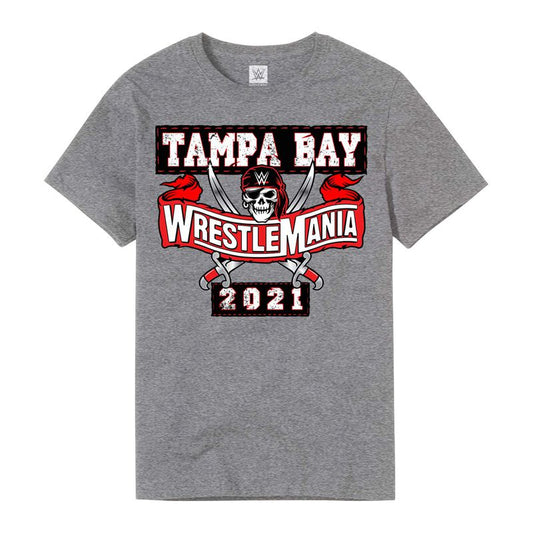 WrestleMania 37 Sports Style Grey T-Shirt Pwcatalog