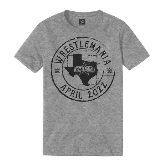 WrestleMania 38 Bigger In Texas Grey T-Shirt Pwcatalog