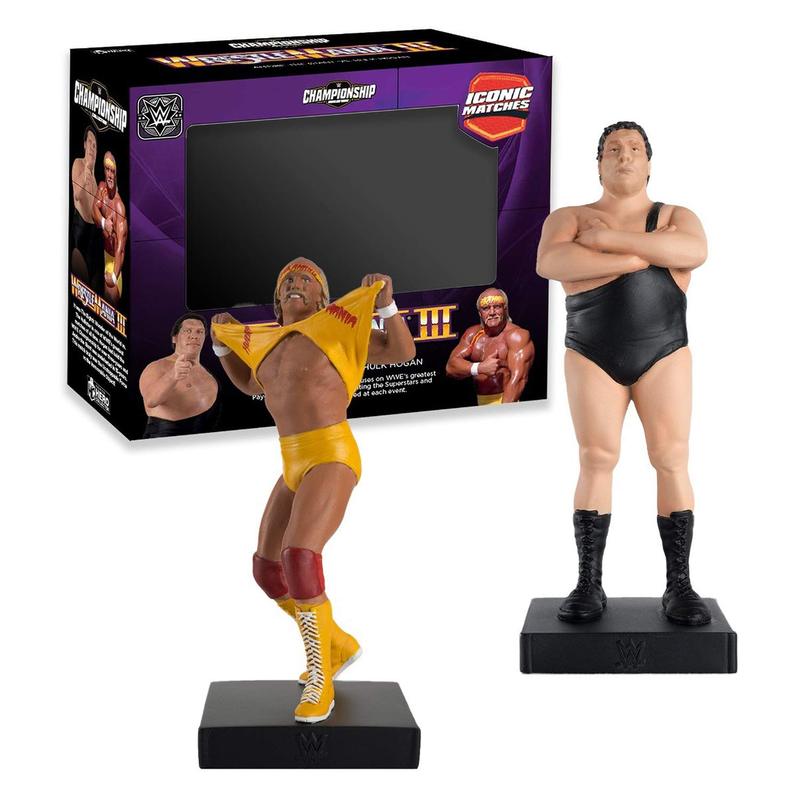 WrestleMania III Hulk Hogan vs Andre The Giant Hero Collector Figures & Magazine