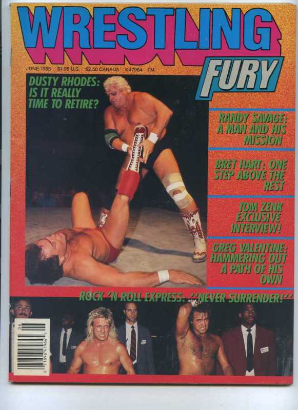 Wrestling Fury June 1988 Magazine PWcatalog