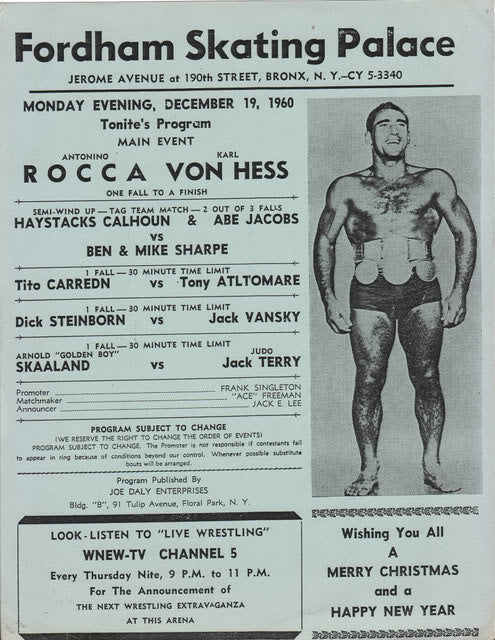 Wrestling Program 1960-12-19