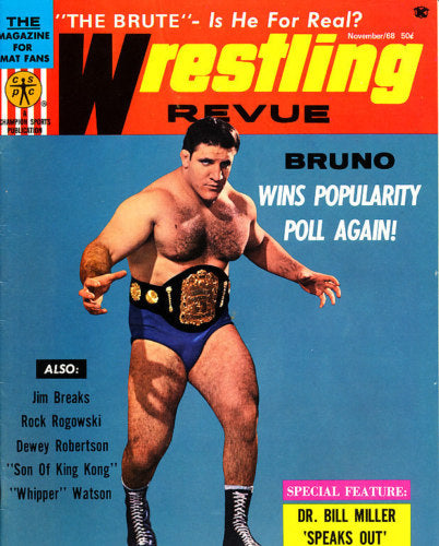 Wrestling Revue November 1968 Magazine PWcatalog