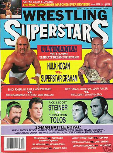 Wrestling Superstars June 1992 Magazine PWcatalog