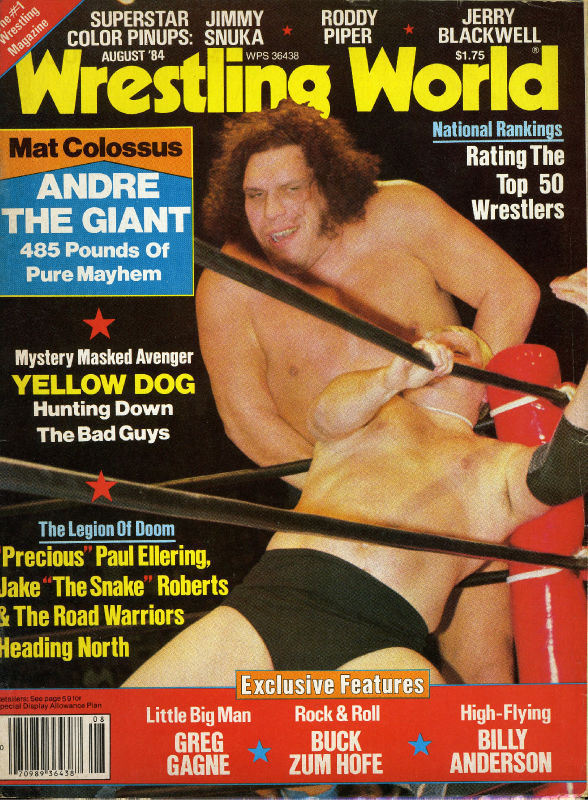 Wrestling World August 1984 Magazine PWcatalog