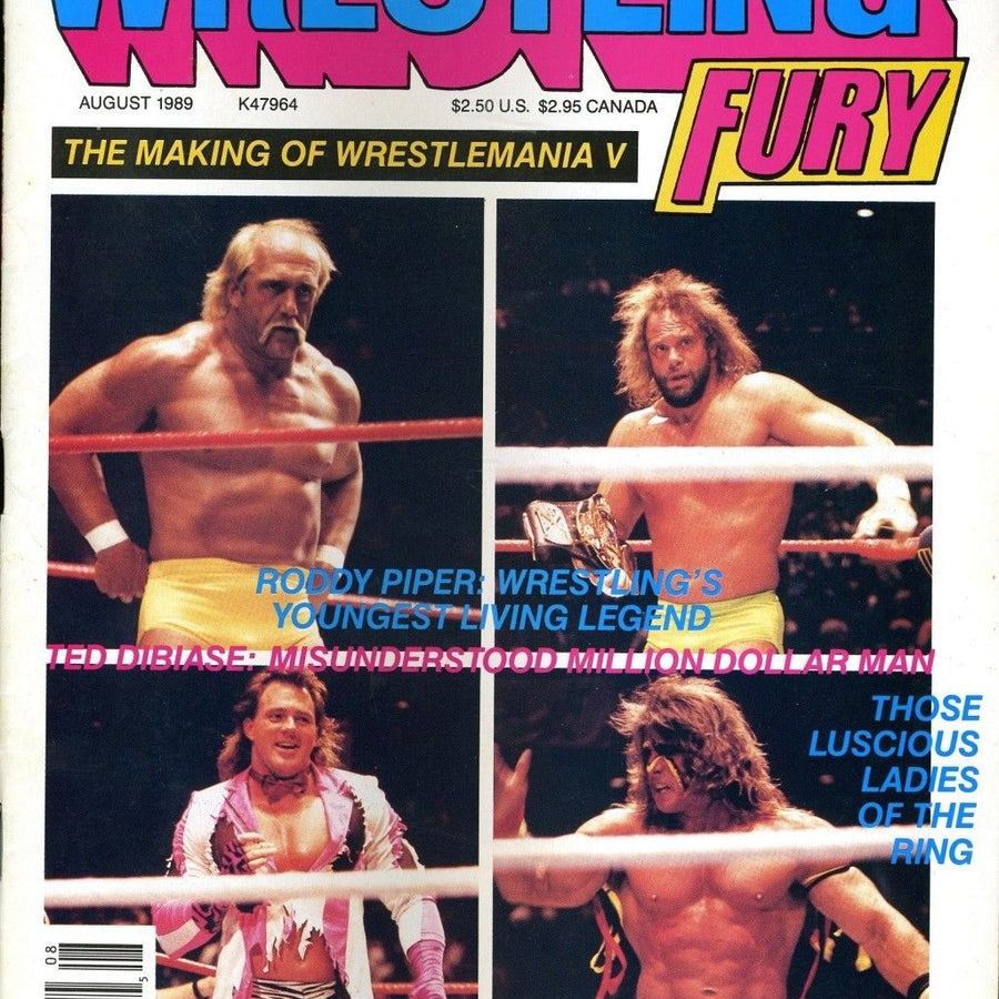Wrestling Fury August 1989 Magazine PWcatalog