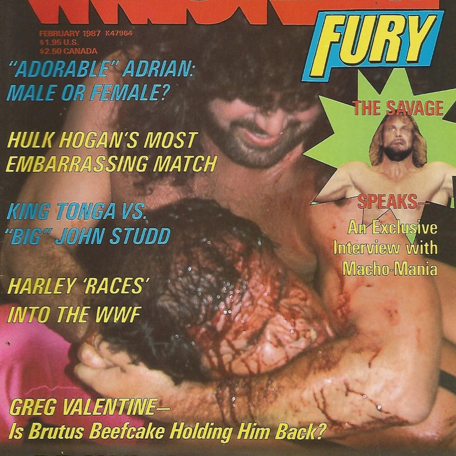 Wrestling Fury February 1987 Magazine PWcatalog