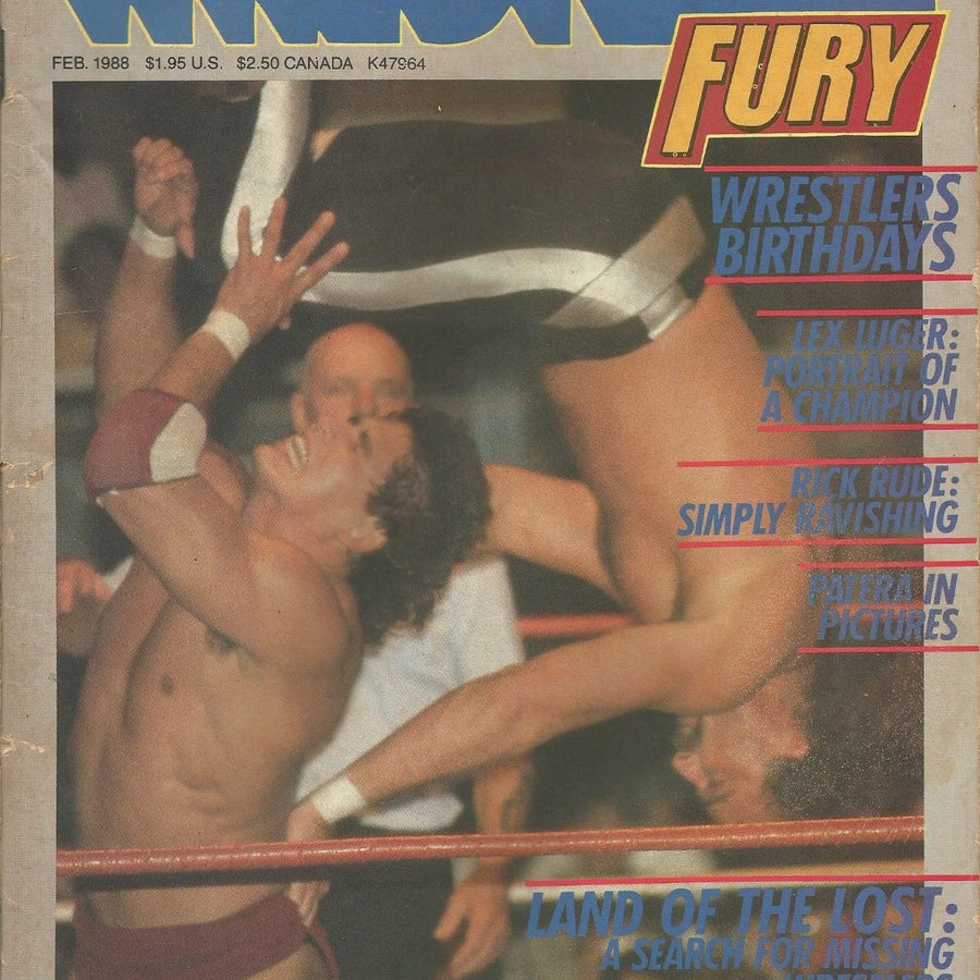 Wrestling Fury February 1988 Magazine PWcatalog