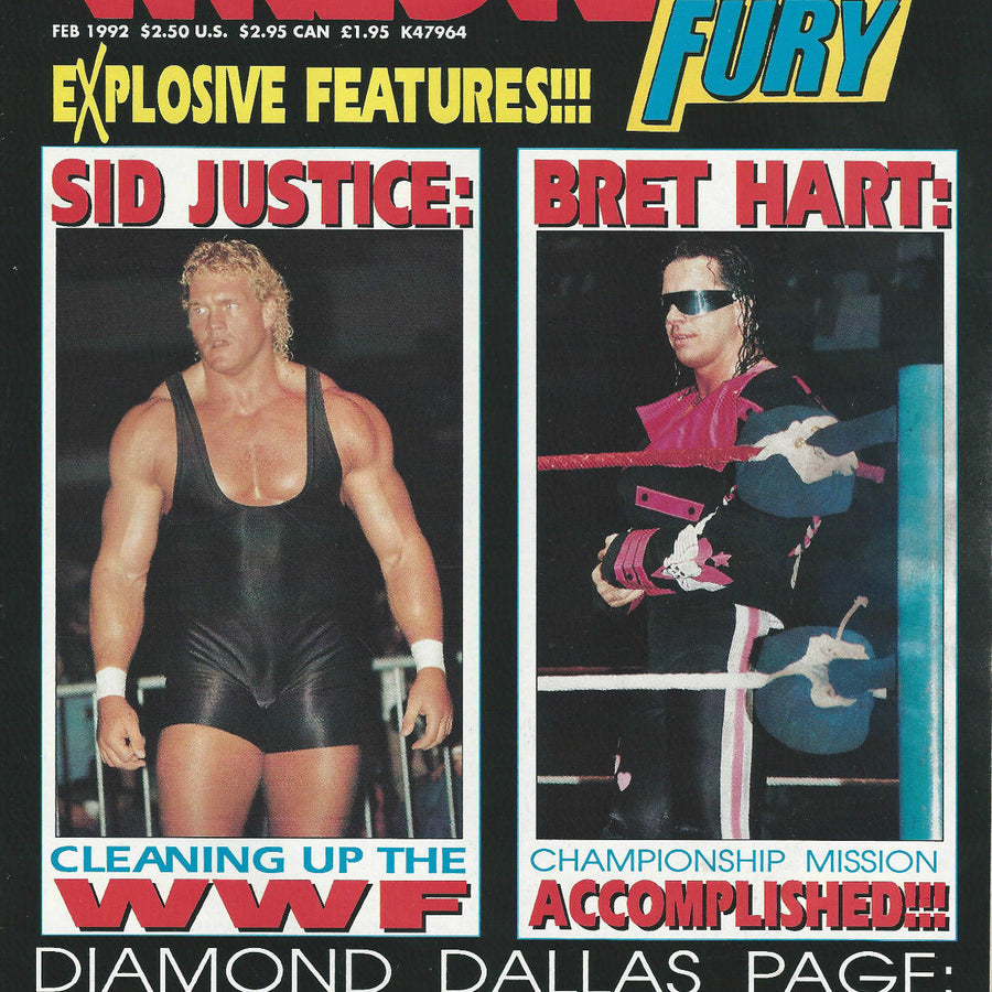 Wrestling Fury February 1992 Magazine PWcatalog