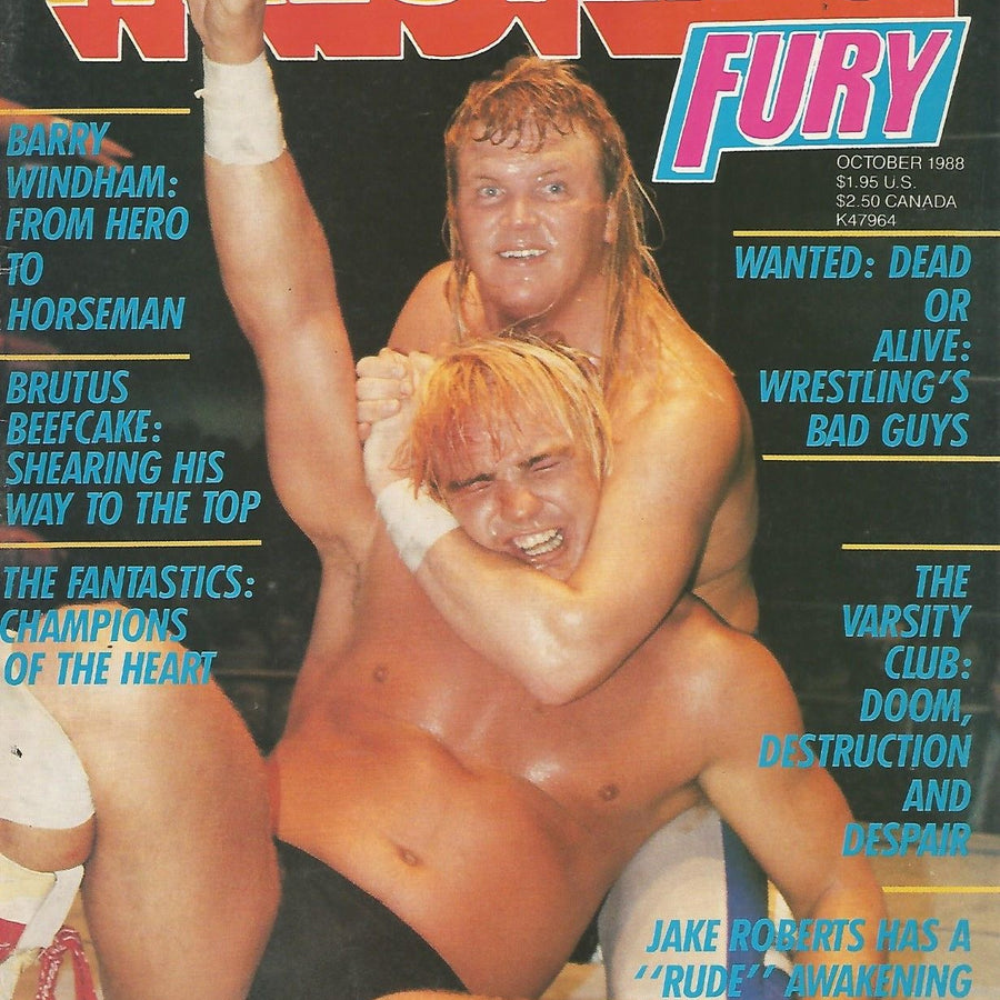 Wrestling Fury October 1988 Magazine PWcatalog