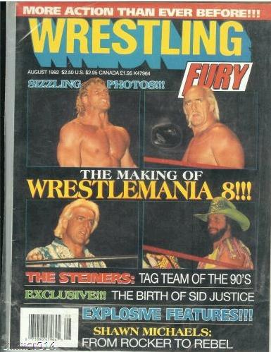 Wrestling Fury August 1992 Magazine PWcatalog