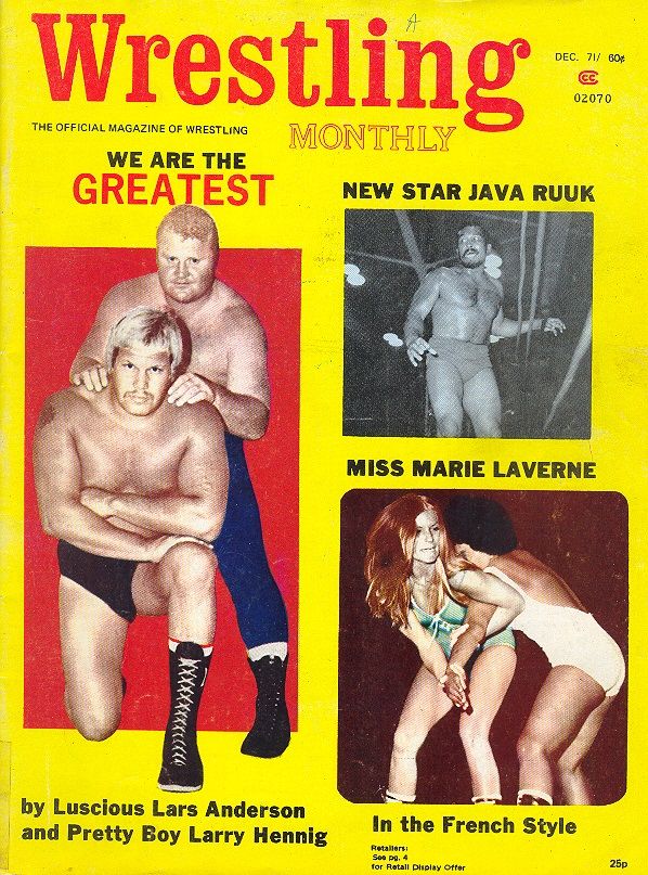 Wrestling Monthly December 1971 Magazine PWcatalog