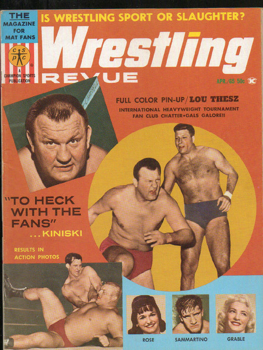 Wrestling Revue April 1965 Magazine PWcatalog